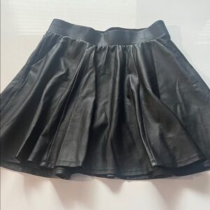 Torrid Black Faux Leather Skater Skirt